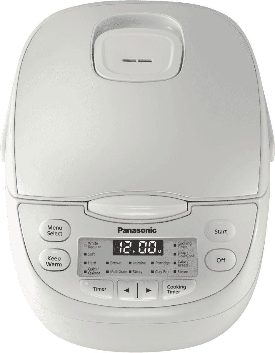 Panasonic SRCN108WST Deluxe 5 Cup Rice Cooker at The Good Guys