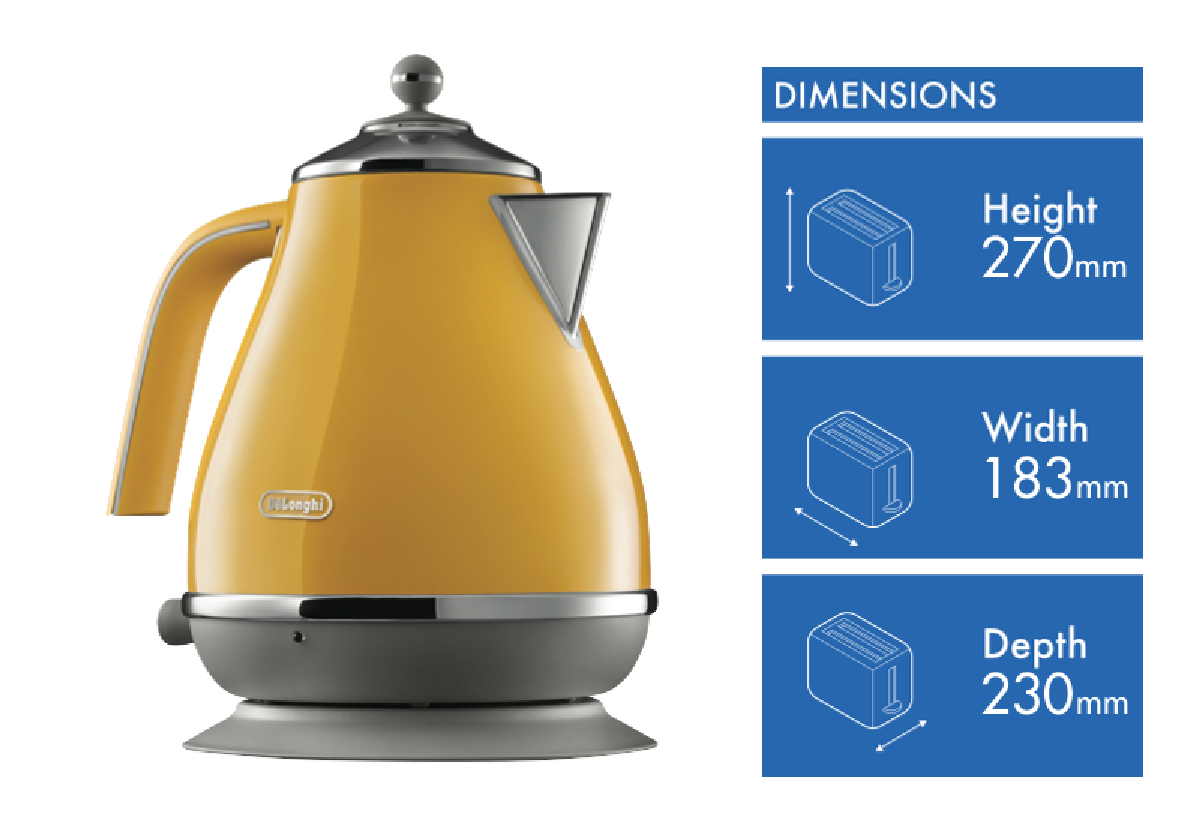 Delonghi yellow clearance kettle