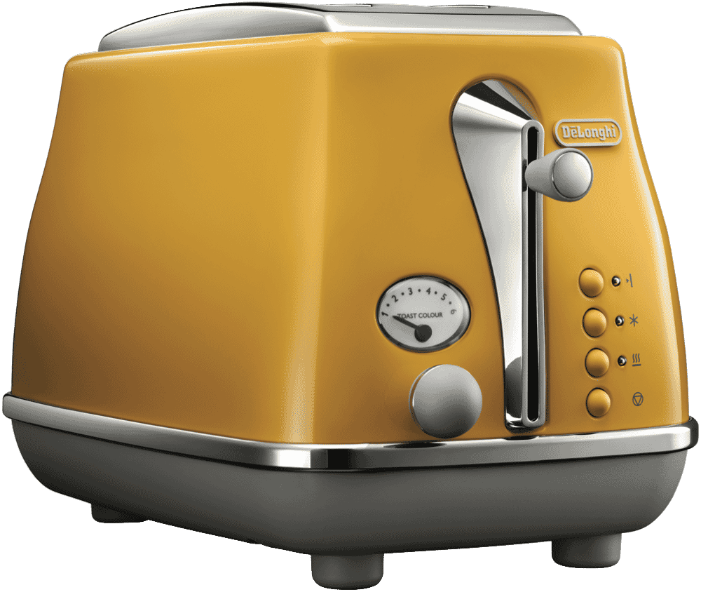 DeLonghi CTOC2003Y Icona Capitals New York Yellow 2 Slice Toaster at