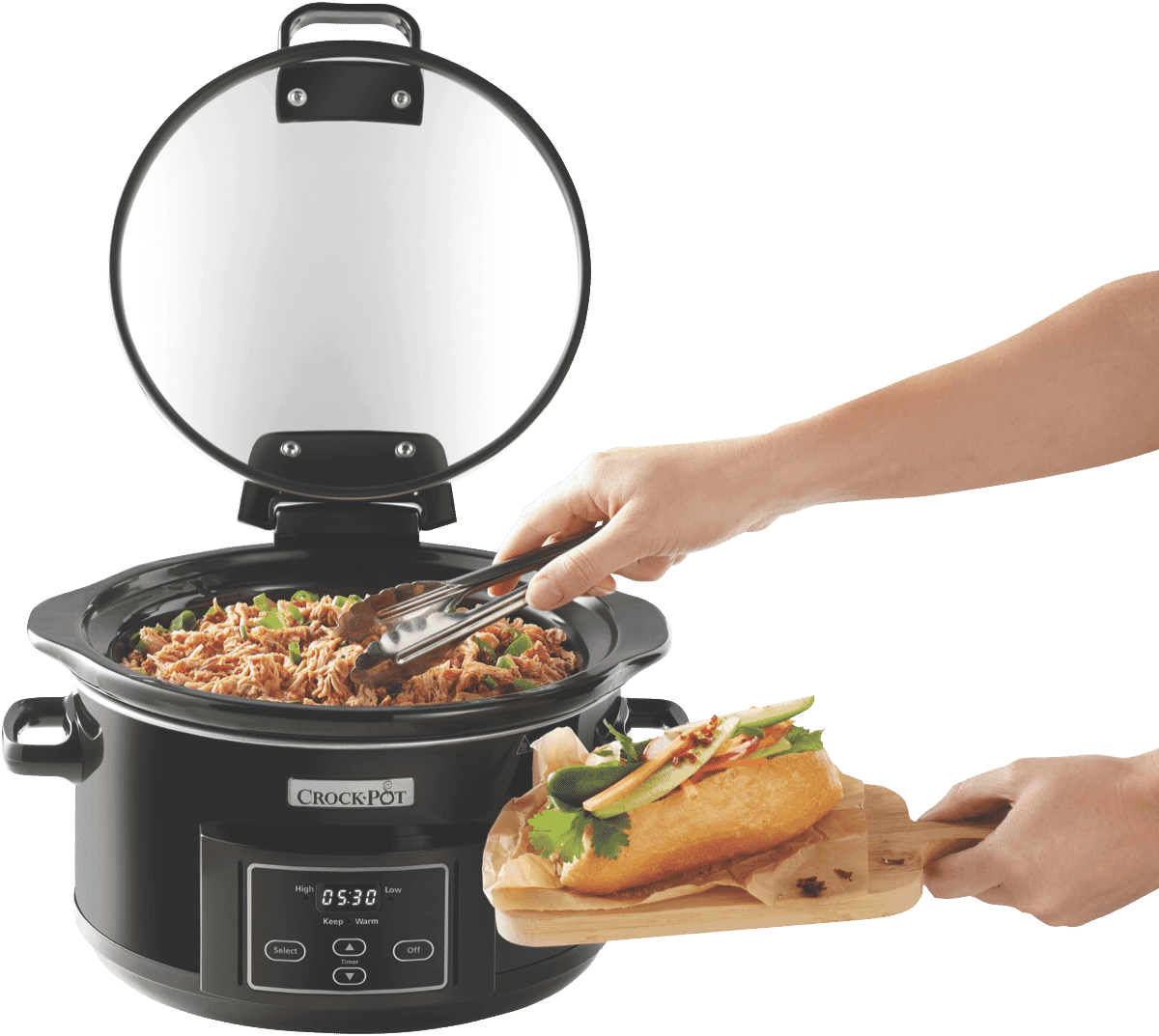 Crock Pot CHP550 4.7 Litre Hinged Slow Cooker at The Good Guys