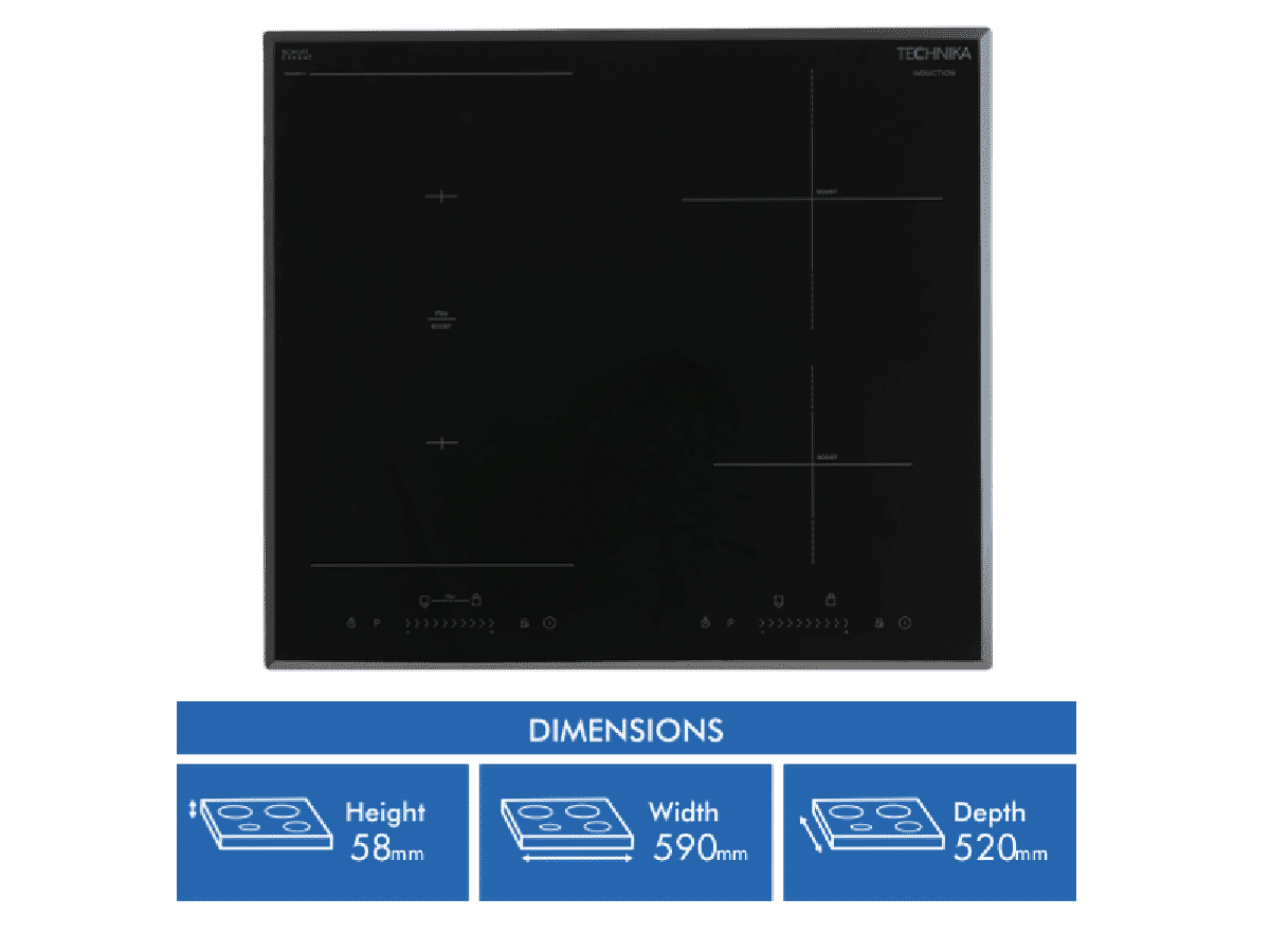 Technika 60cm Smart FlexiZone Induction Cooktop TGC6IND5