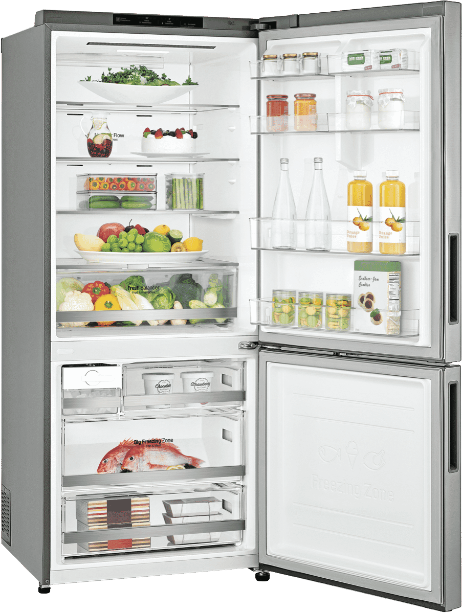 LG GB455PL 420L Bottom Mount Refrigerator at The Good Guys