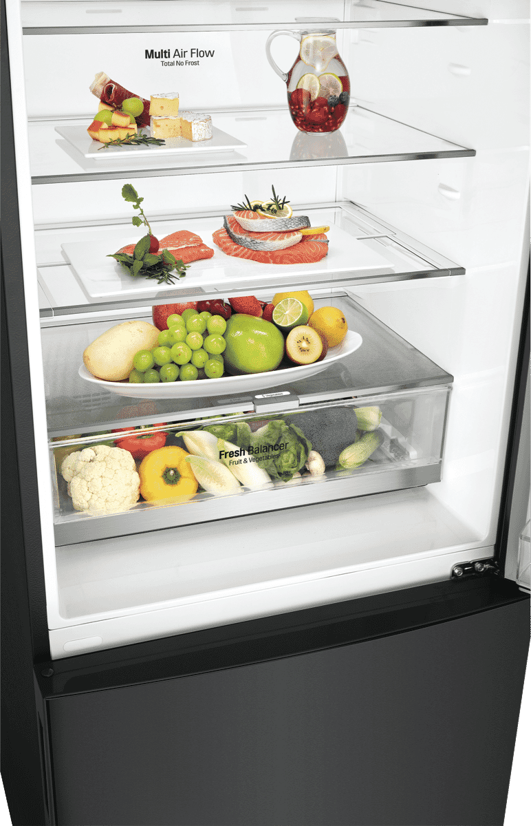 LG GB455MBL 454L Bottom Mount Refrigerator at The Good Guys