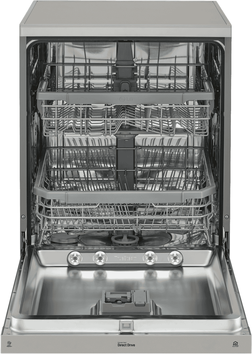 LG XD4B24PS QuadWash Platinum Steel TrueSteam Dishwasher at The Good Guys