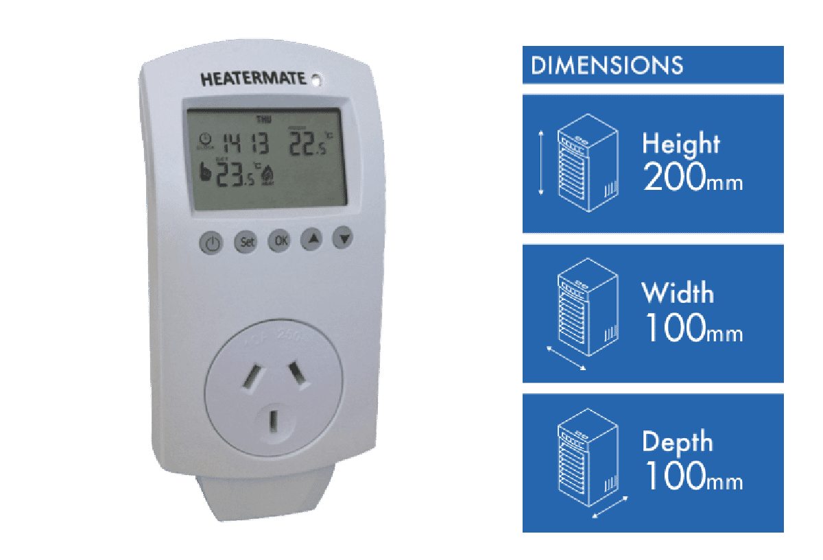 HeaterMate Digital Thermostat with Timer