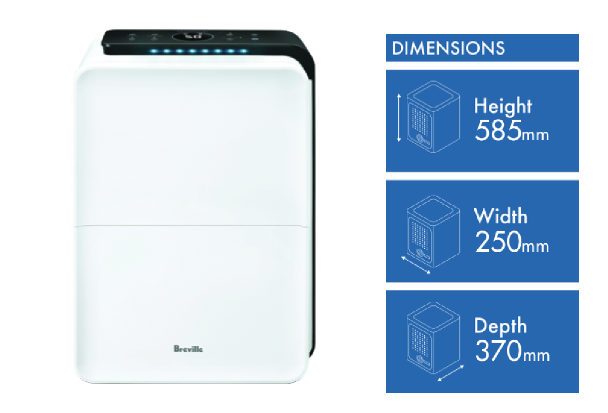 Breville LAD500WHT The Smart Dry Ultimate Dehumidifier at The Good