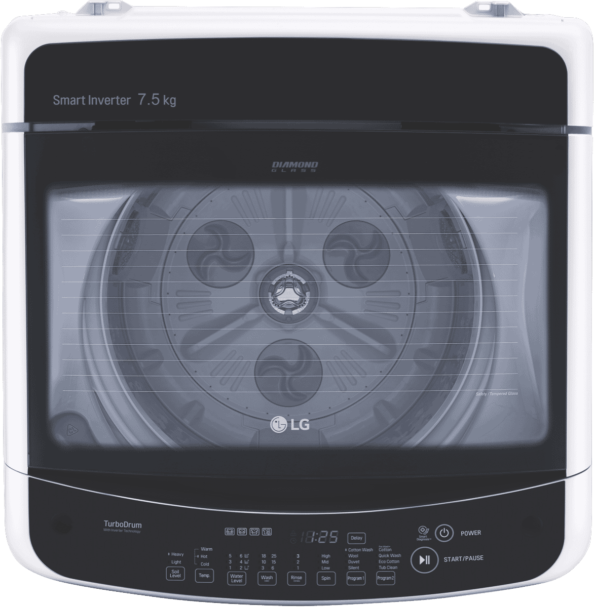 LG WTG7520 7.5kg Top Load Washer at The Good Guys