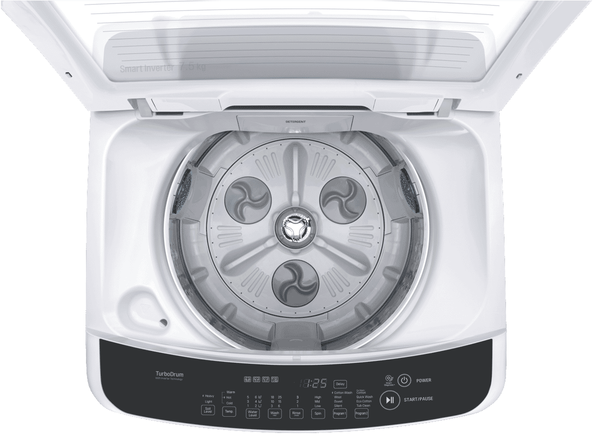LG WTG7520 7.5kg Top Load Washer at The Good Guys