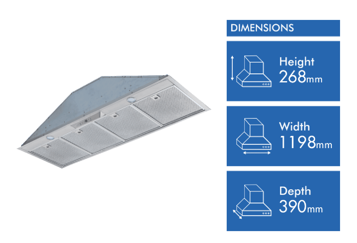 Schweigen 120cm Silent Undermount Rangehood