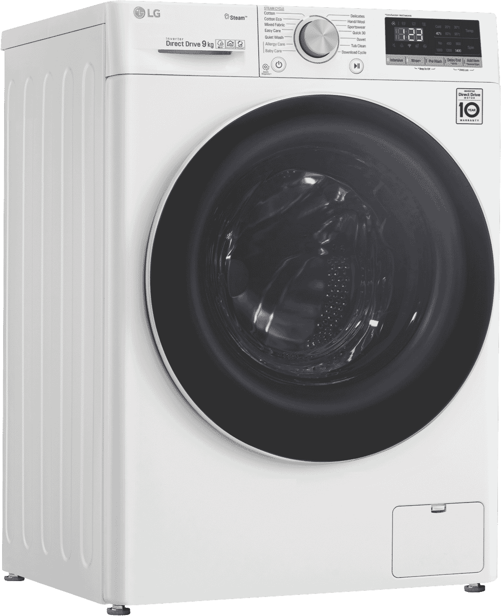 LG WV51409W 9kg Front Load Washer at The Good Guys