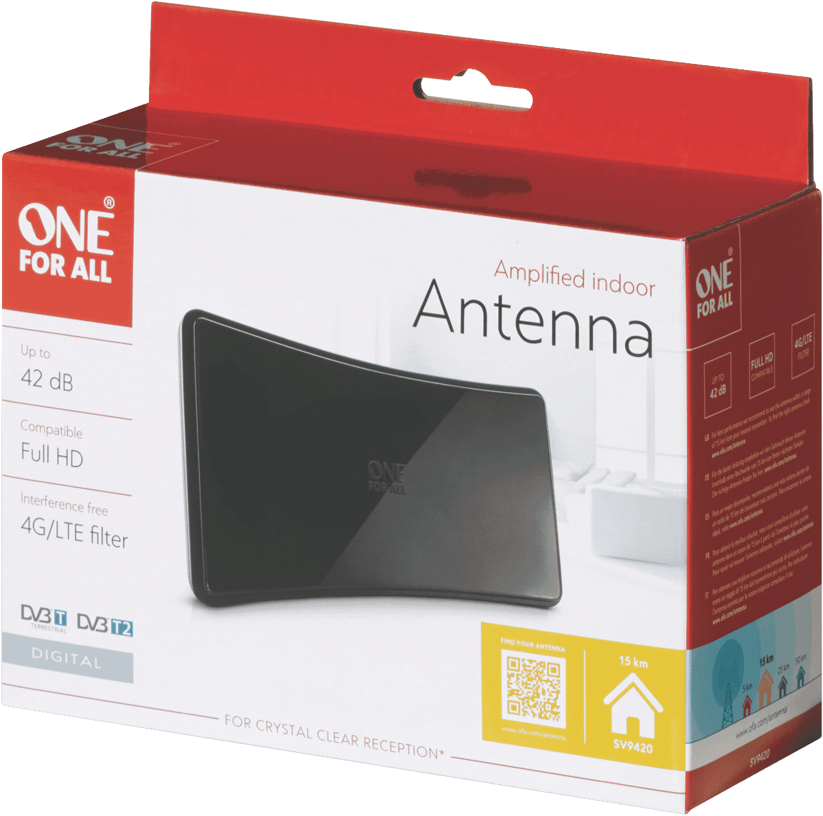 One For All UESV9420 HD Amplified Indoor Antenna 42dB at The Good Guys