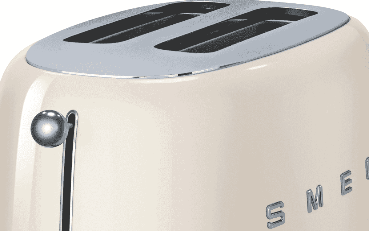 Smeg TSF01CRAU 50s Retro Style 2 Slice Toaster Cream at The Good Guys