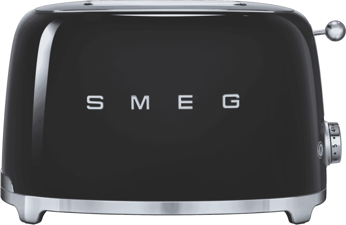 Smeg TSF01BLAU 50s Retro Style 2 Slice Toaster Black at The Good Guys