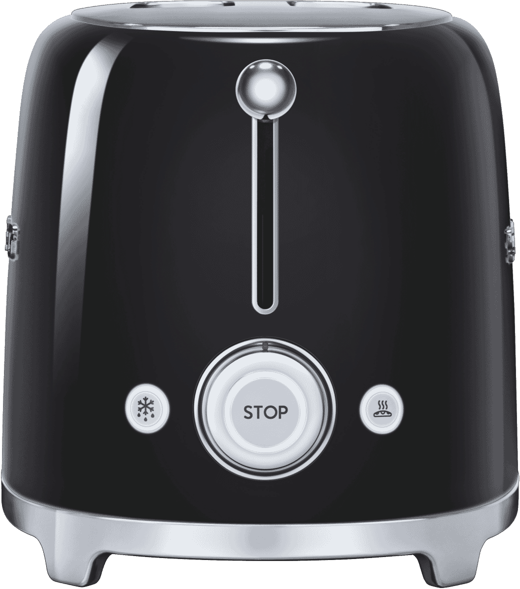 Smeg TSF01BLAU 50s Retro Style 2 Slice Toaster Black at The Good Guys