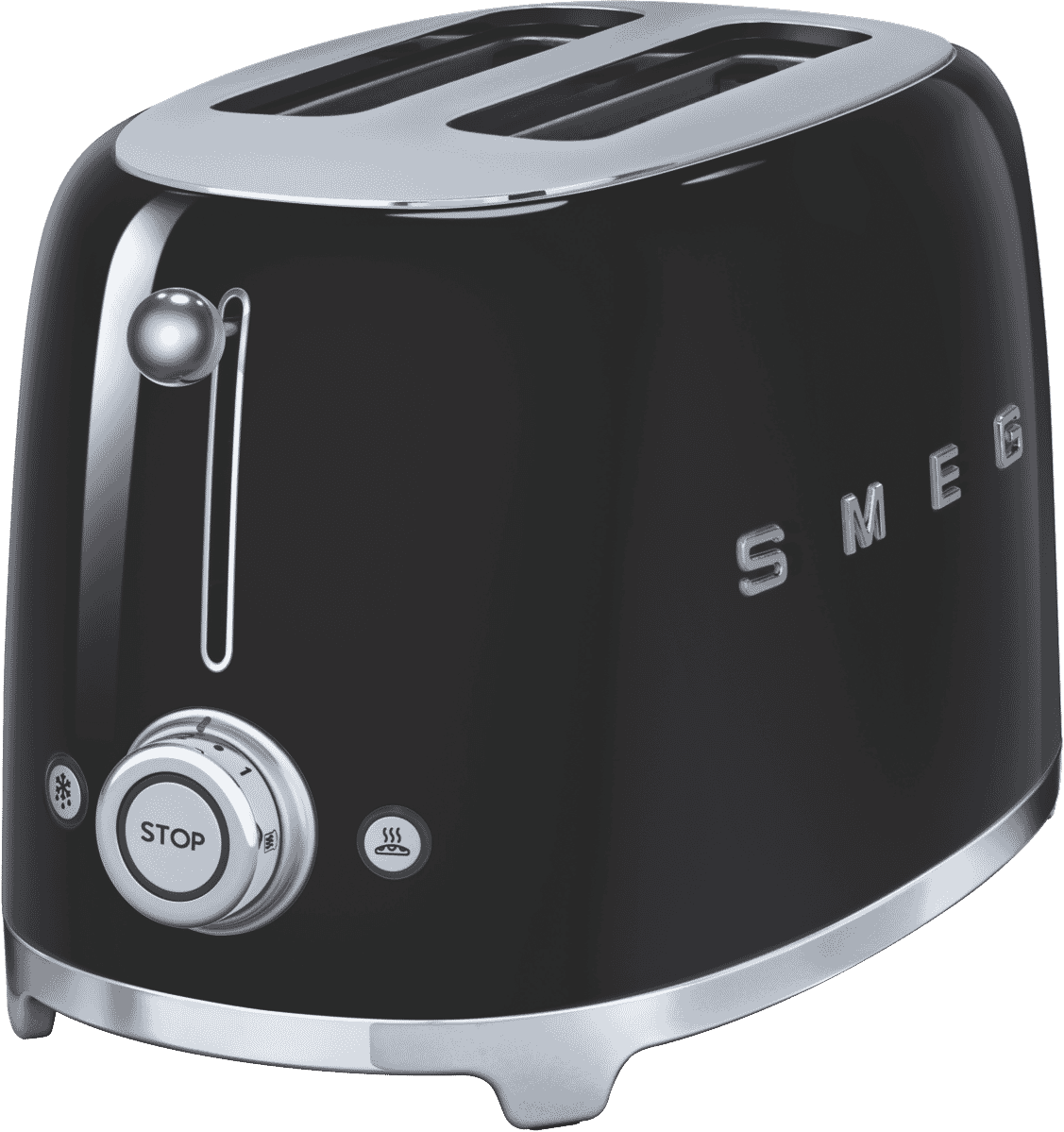 Smeg TSF01BLAU 50s Retro Style 2 Slice Toaster Black at The Good Guys
