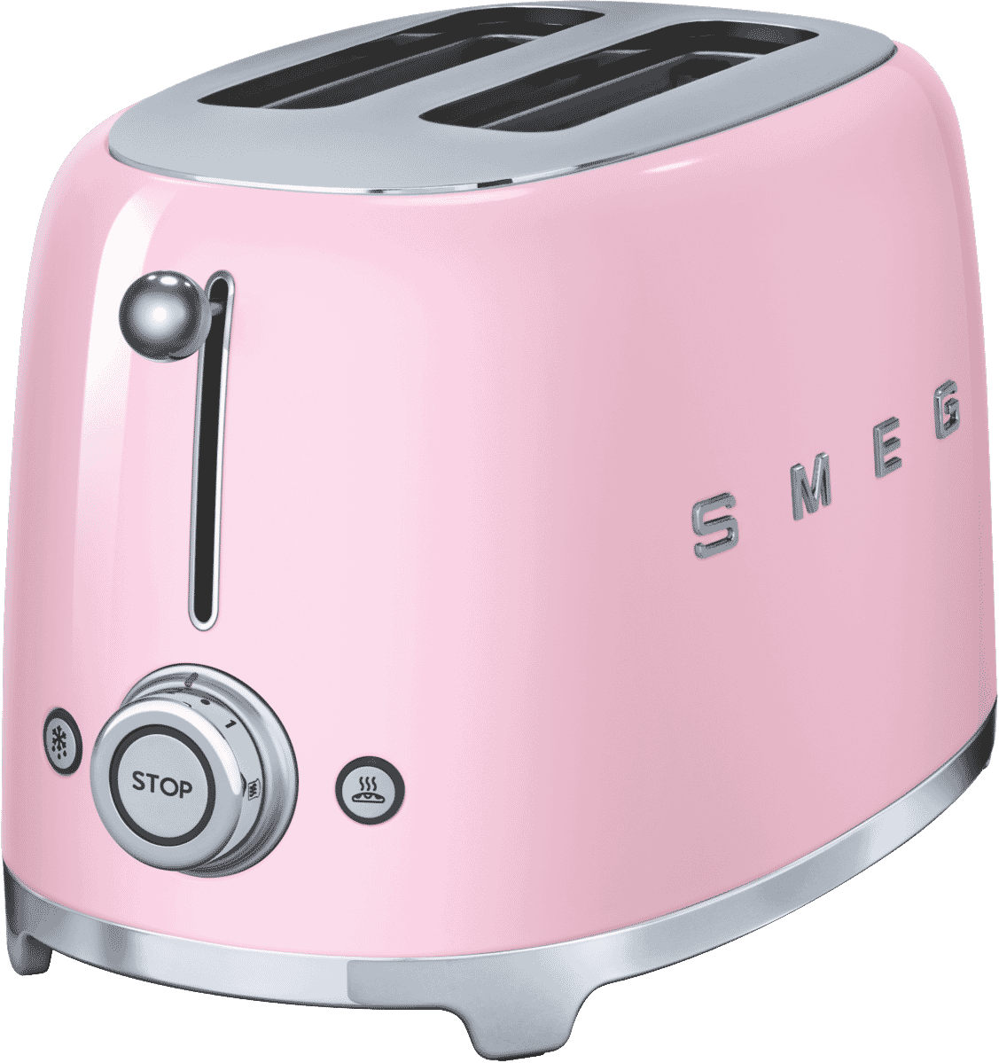 Smeg TSF01PKAU 50s Retro Style 2 Slice Toaster Pink at The Good Guys