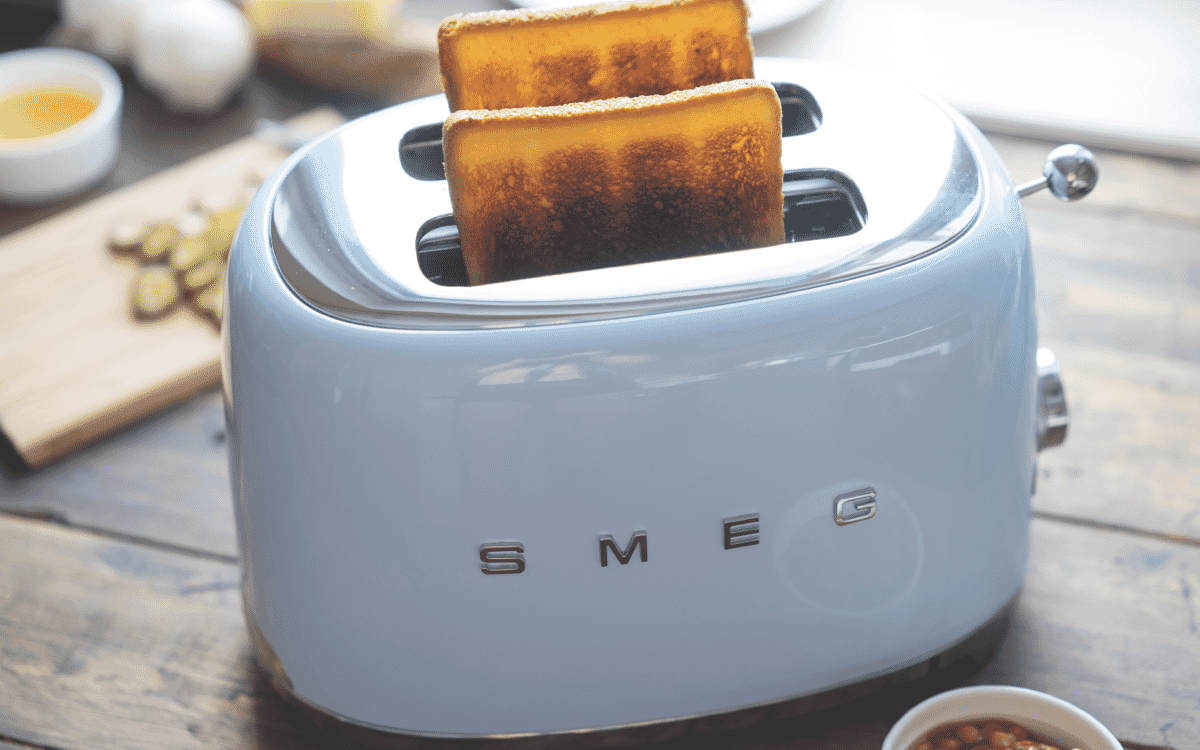 Smeg TSF01PBAU 50s Retro Style 2 Slice Toaster Blue at The Good Guys