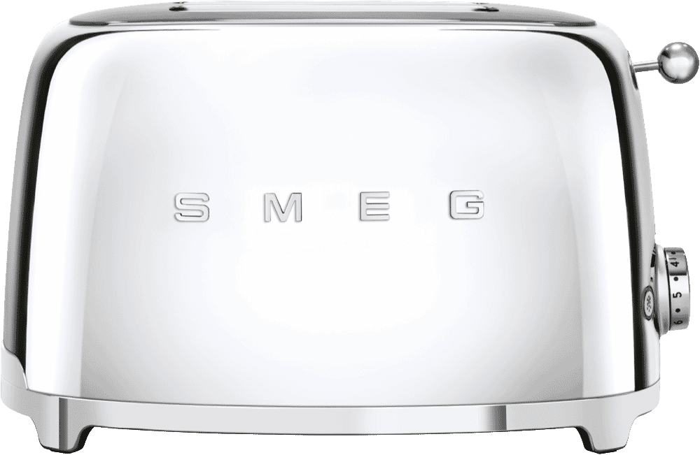 smeg 2 slice toaster chrome