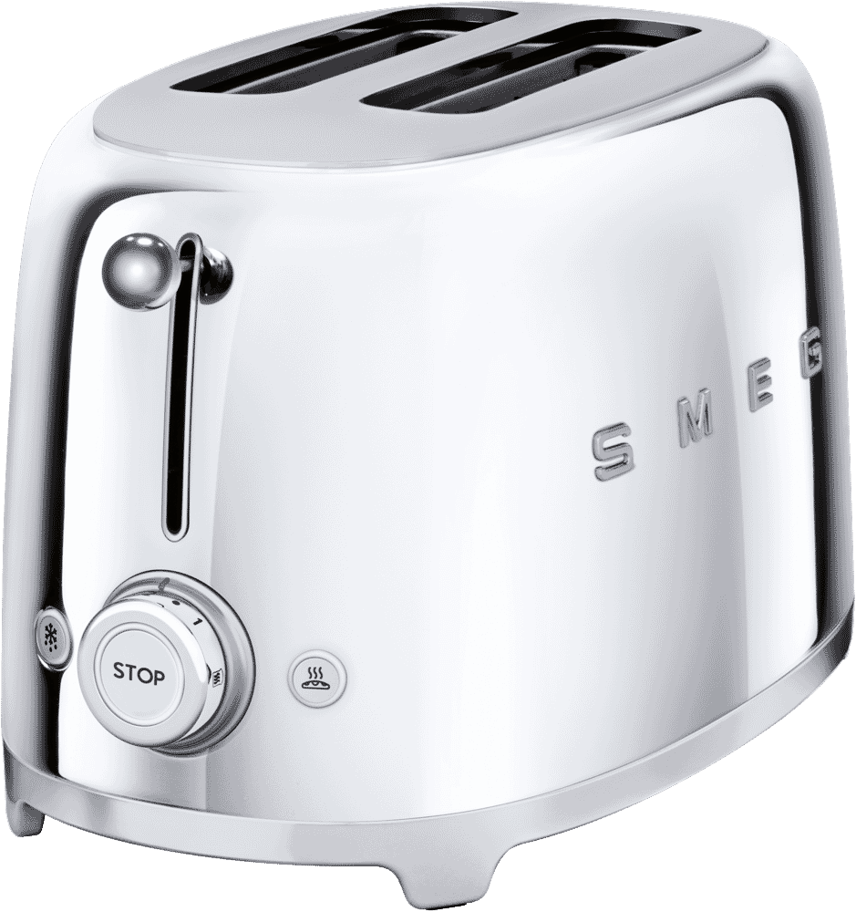 Smeg TSF01SSAU 50s Retro Style 2 Slice Toaster Chrome at The Good Guys