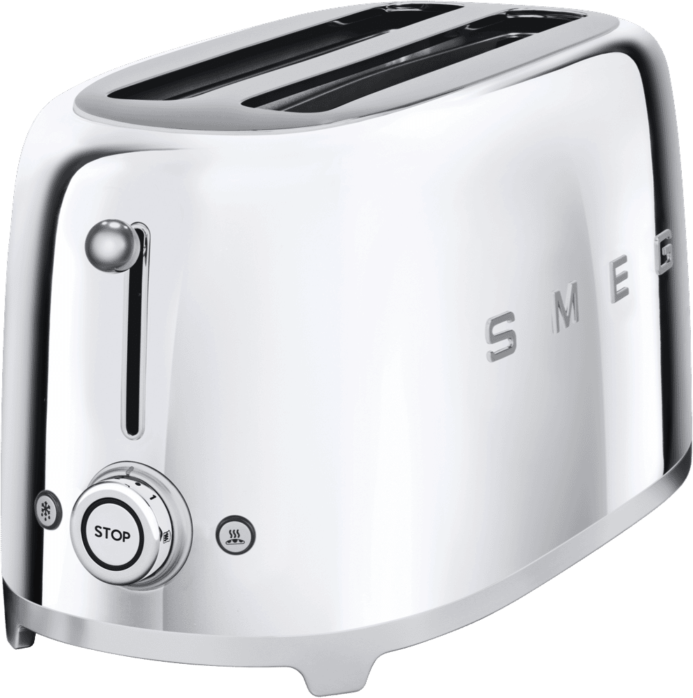 Smeg TSF02SSAU 50s Retro Style 4 Slice Toaster Chrome at The Good Guys