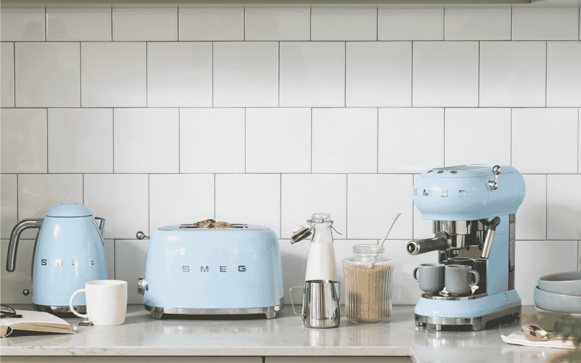  SMEG 7 CUP Kettle (Pastel Blue): Home & Kitchen