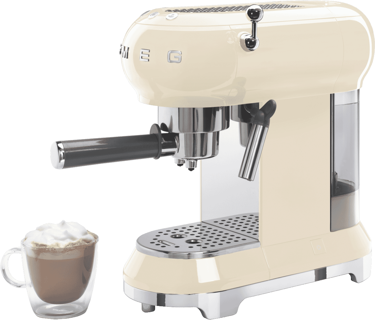 Smeg ECF01CRAU 50s Retro Style Coffee Machine Cream at The Good Guys