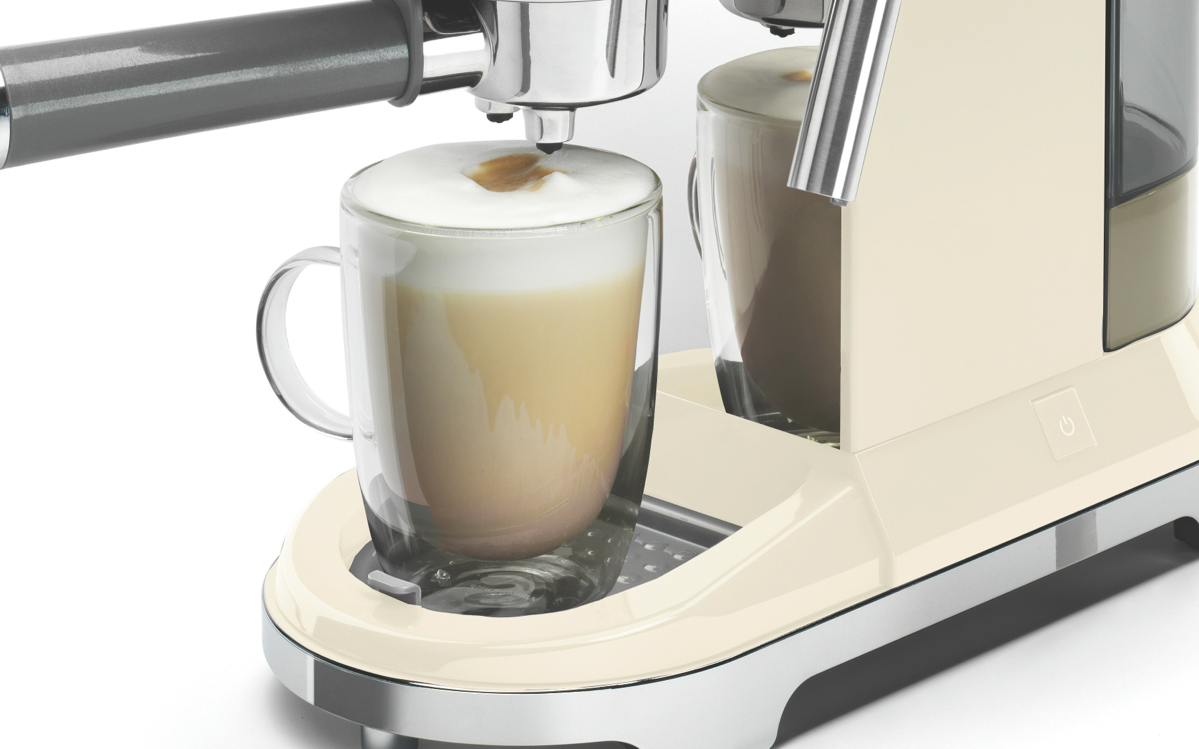 Smeg ECF01CRAU 50s Retro Style Coffee Machine Cream at