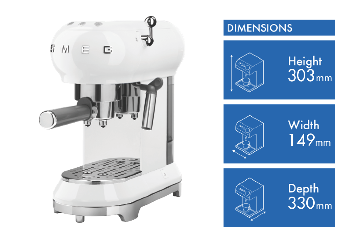 Espresso Coffee Machine White ECF01WHAU