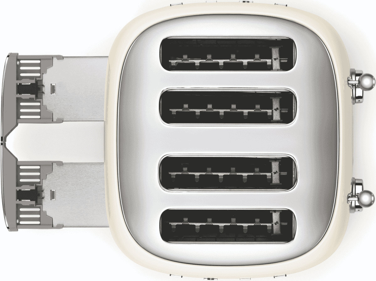 Smeg 50's Style 4 Slot Toaster - Cream