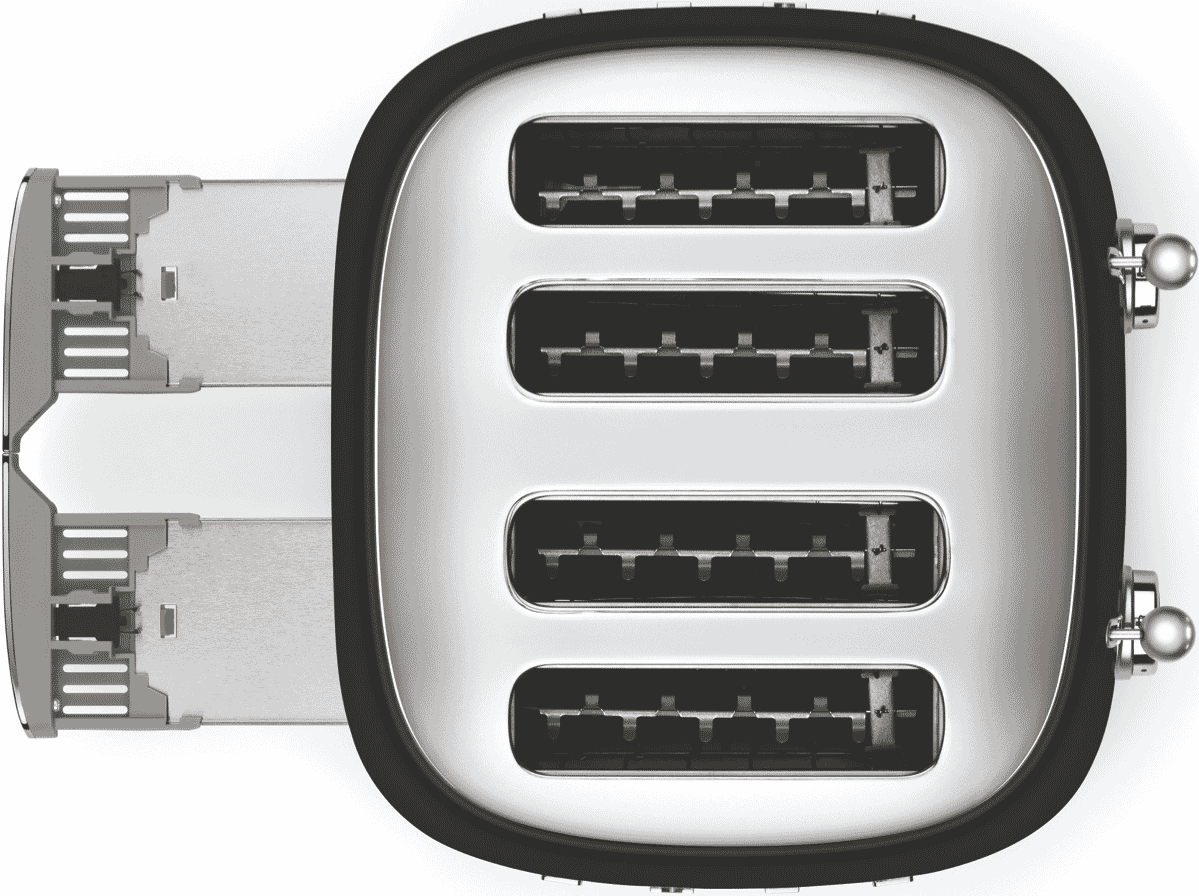 Smeg 50s Style 4 Slot Toaster - Black