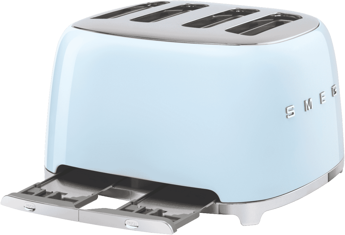 Smeg 50s Style 4 Slot Toaster - Pastel Blue TSF03PBAU