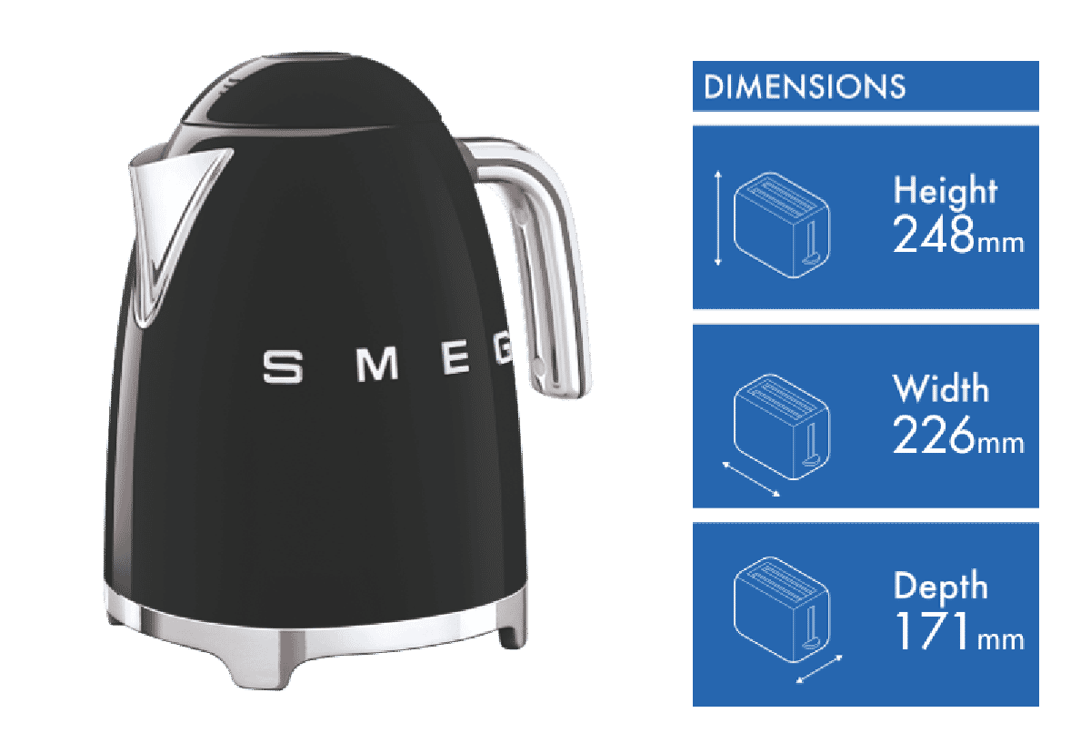 Smeg 50s Retro Style Kettle - Black