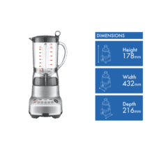 Breville 6.4-Cup Stainless Steel Glass Blender in the Blenders department  at