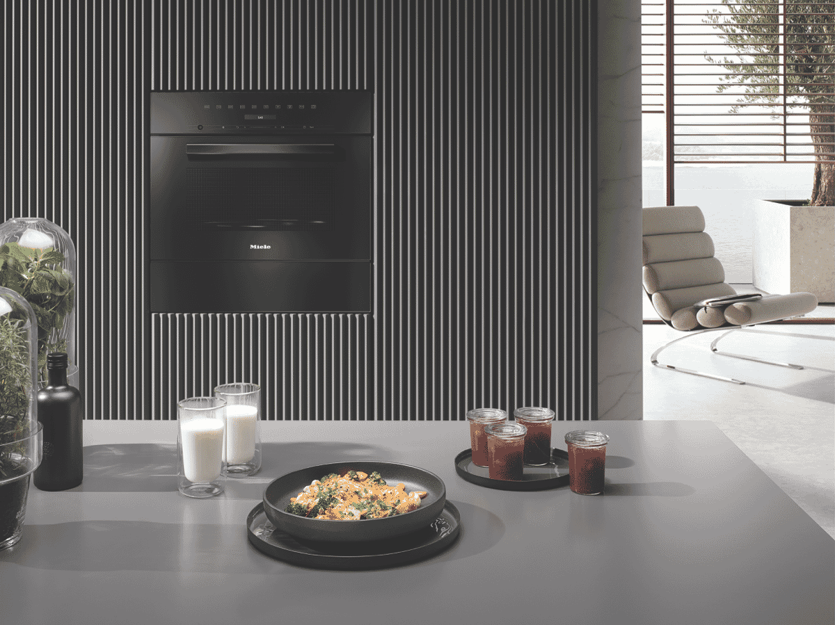 Miele M7244TC VL OB 60cm Microwave Oven Obsidian Black at The Good Guys