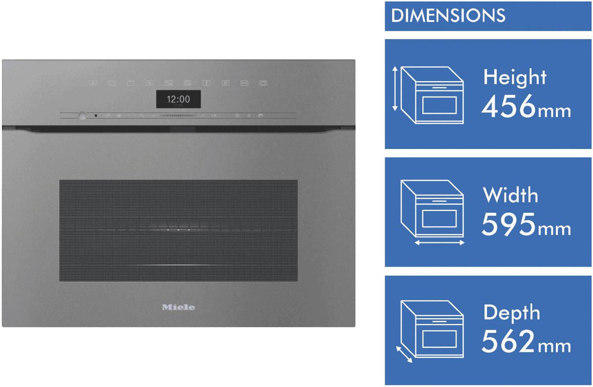 Miele H 7440 BMX GRGR 60cm Speed Oven Graphite Grey at The Good Guys