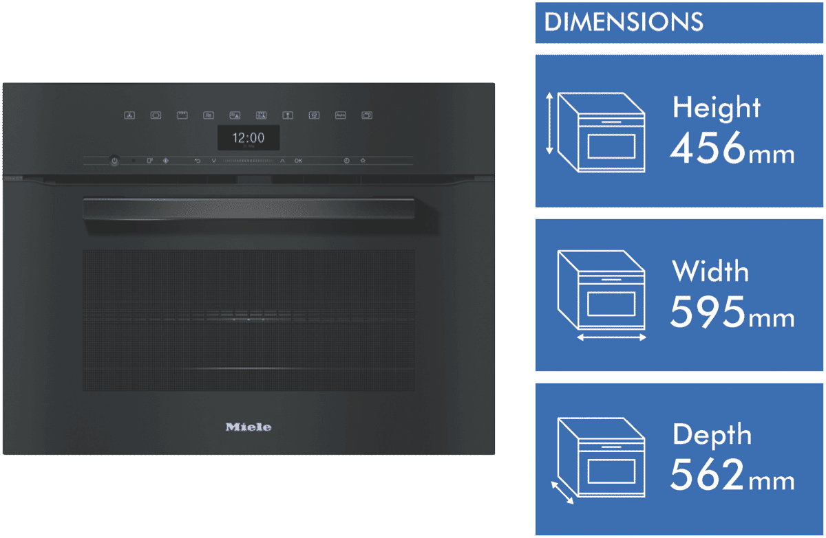 Miele H 7440 BM OBSW 60cm Speed Oven - Obsidian Black At The Good Guys