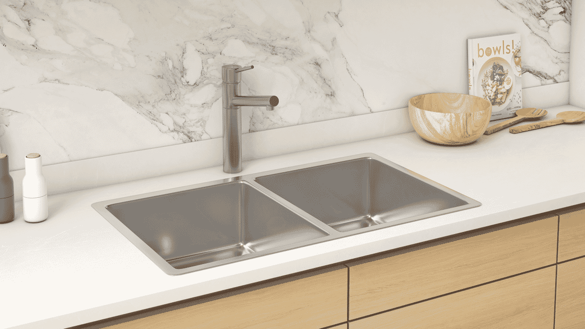 Oliveri SN63TU Double Bowl Universal Sink at The Good Guys