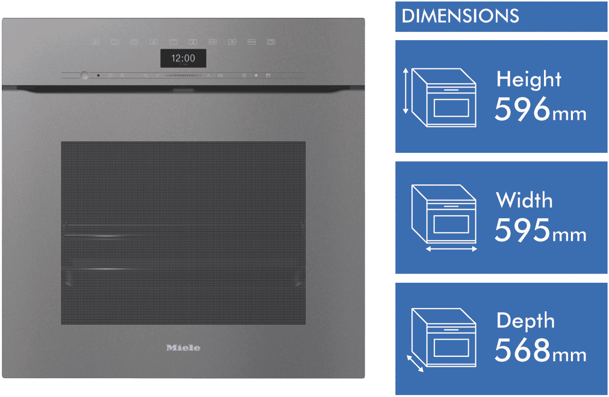 Miele H 7464 BPX AL GG 60cm Pyrolytic Oven Graphite Grey at The Good Guys