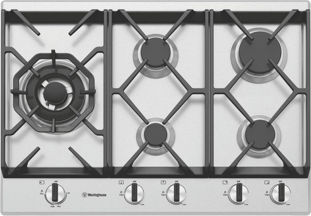 Westinghouse WHG758SC 75cm Gas Cooktop Stainless Steel at The Good Guys
