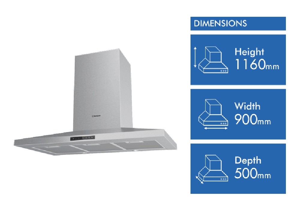 Westinghouse 90cm Canopy Rangehood