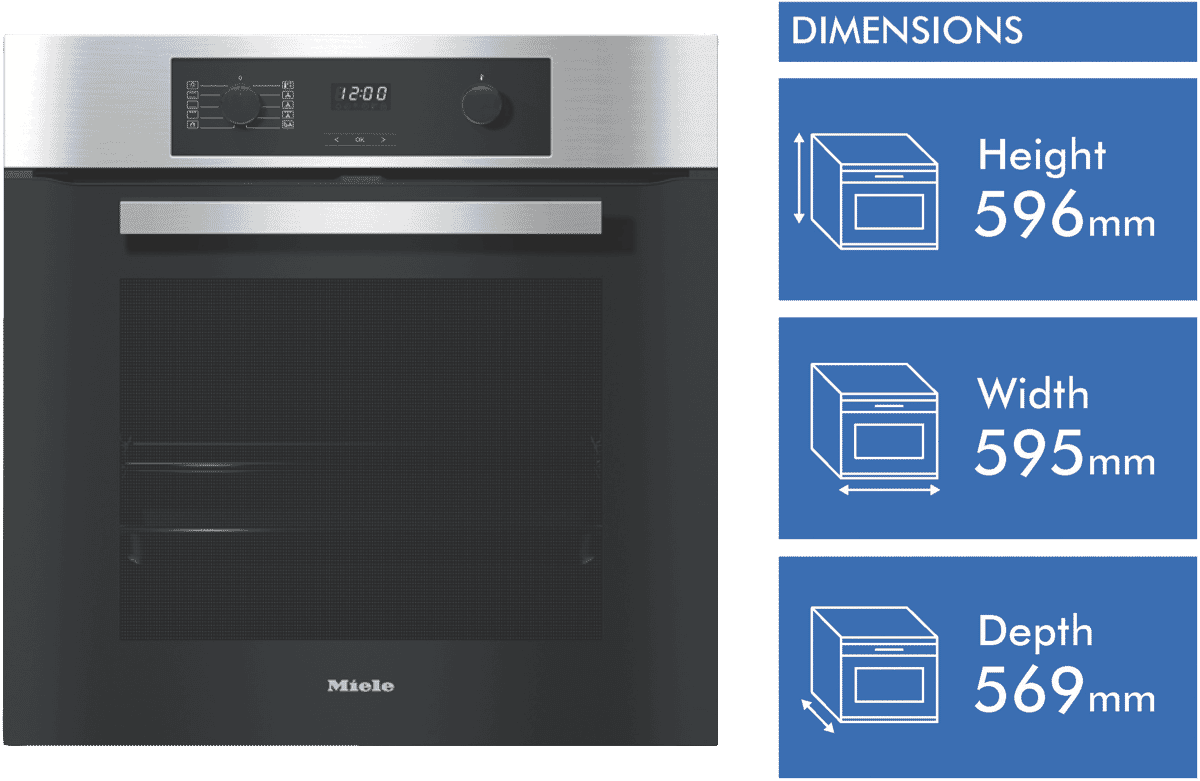 Miele H 22671 B PL CS 60cm Oven CleanSteel at The Good Guys