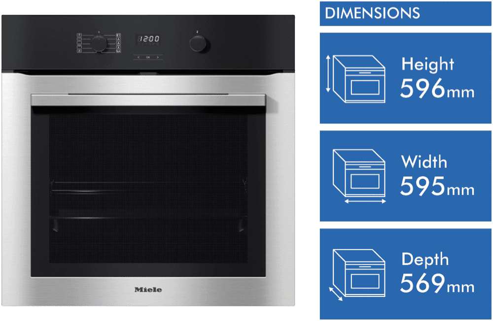 Miele H 2760 BP CLCS 60cm Pyrolytic Oven CleanSteel at The Good Guys