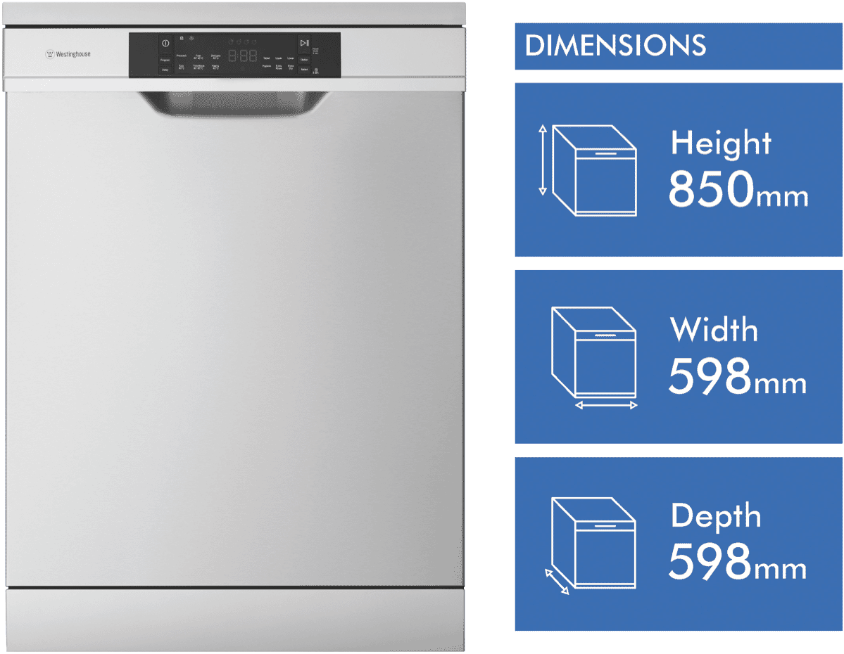 Westinghouse WSF6606XA 60cm Dishwasher - Stainless Steel At The Good Guys