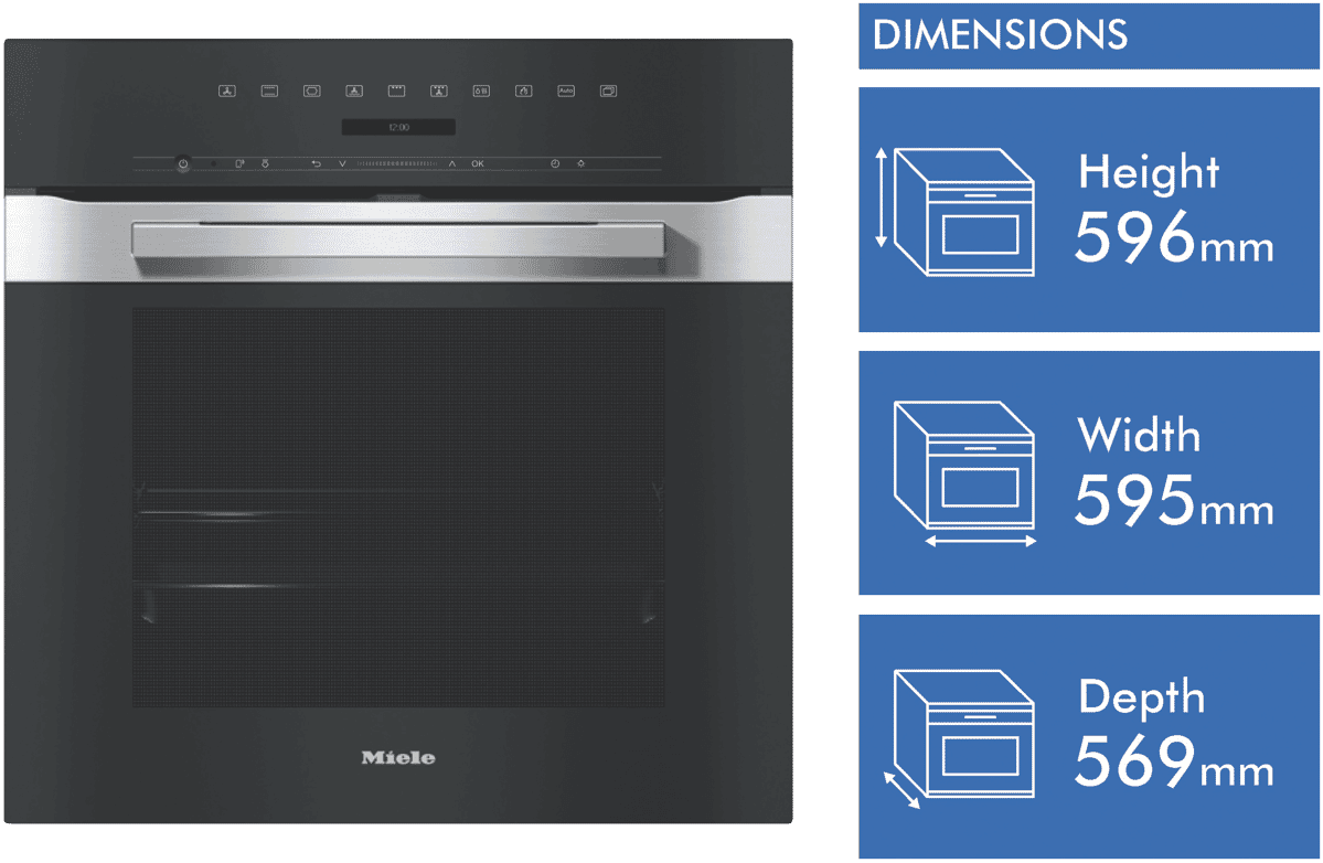 Miele H 7264 BP PLCS 60cm Pyrolytic Oven CleanSteel at The Good Guys