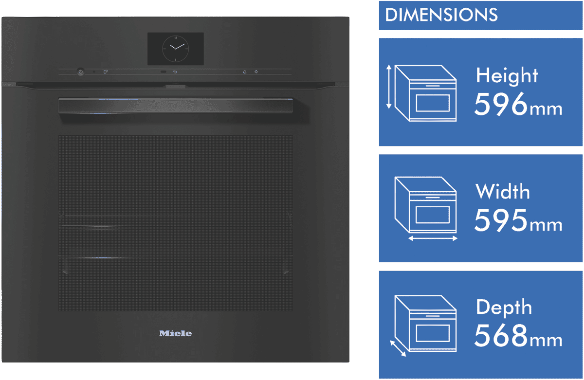 Miele H 7660 BP VLOB 60cm Pyrolytic Oven Obsidian Black at The Good Guys