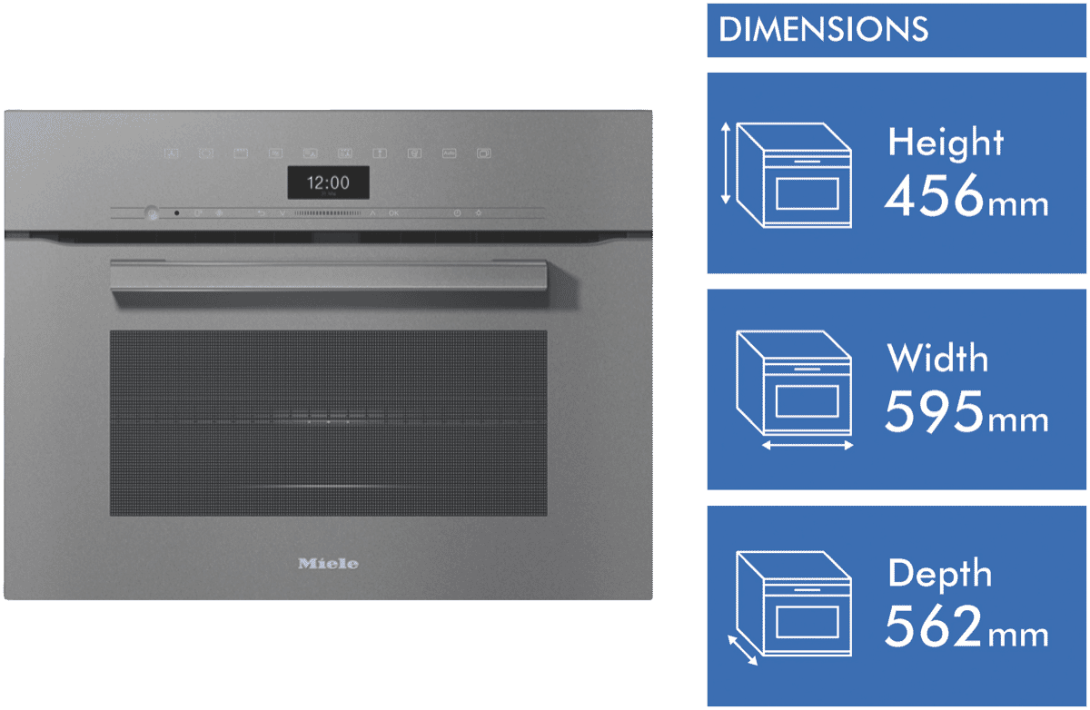 Miele H 7440 BM VL GG 60cm Speed Oven Graphite Grey at The Good Guys