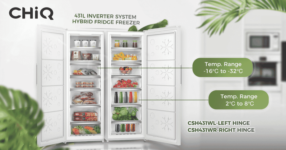 CHiQ CSH431WL 431L Vertical Freezer at The Good Guys