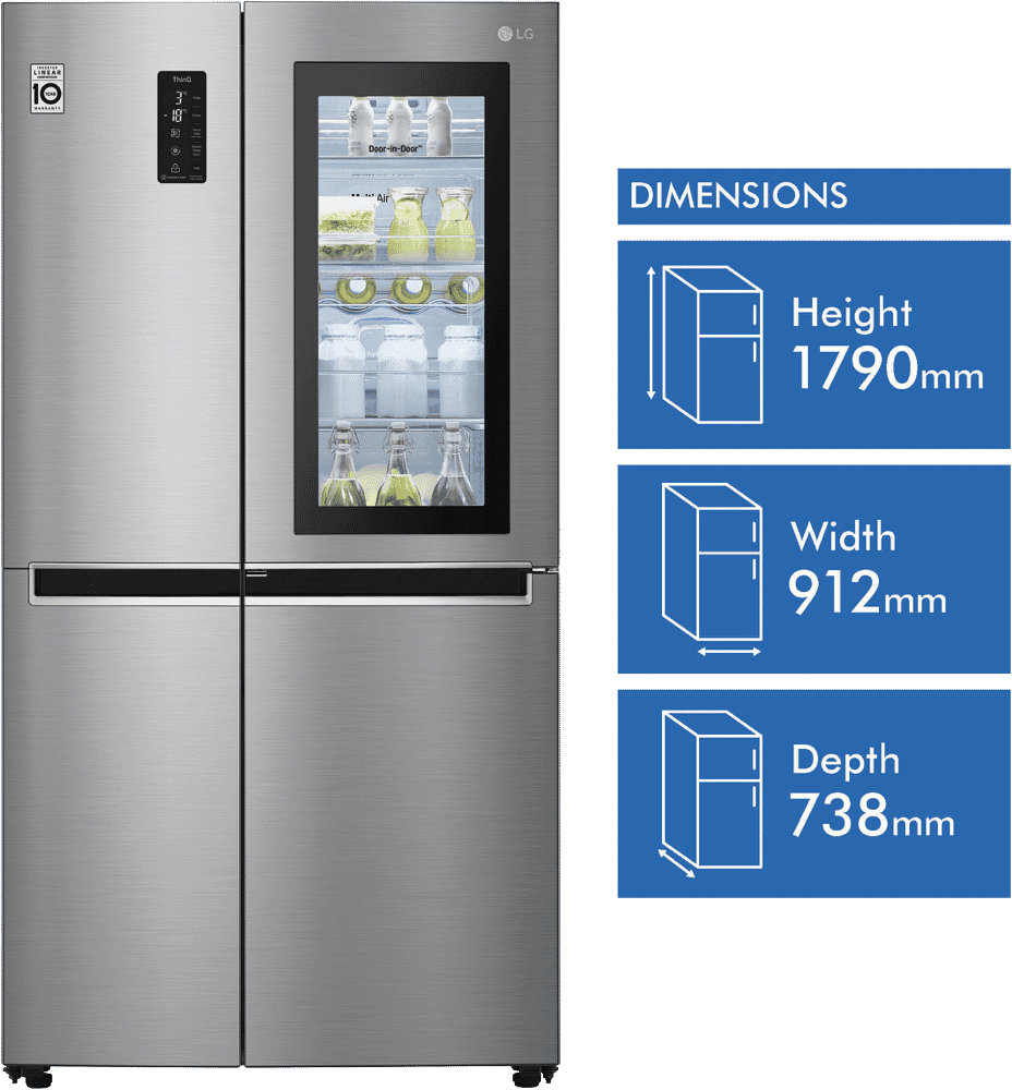 Lg Gs Vb680pl 642l Instaview Refrigerator At The Good Guys