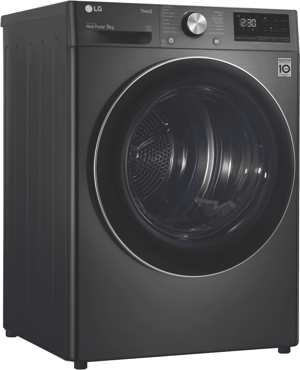 LG DVH909B 9kg Heat Pump Dryer at The Good Guys