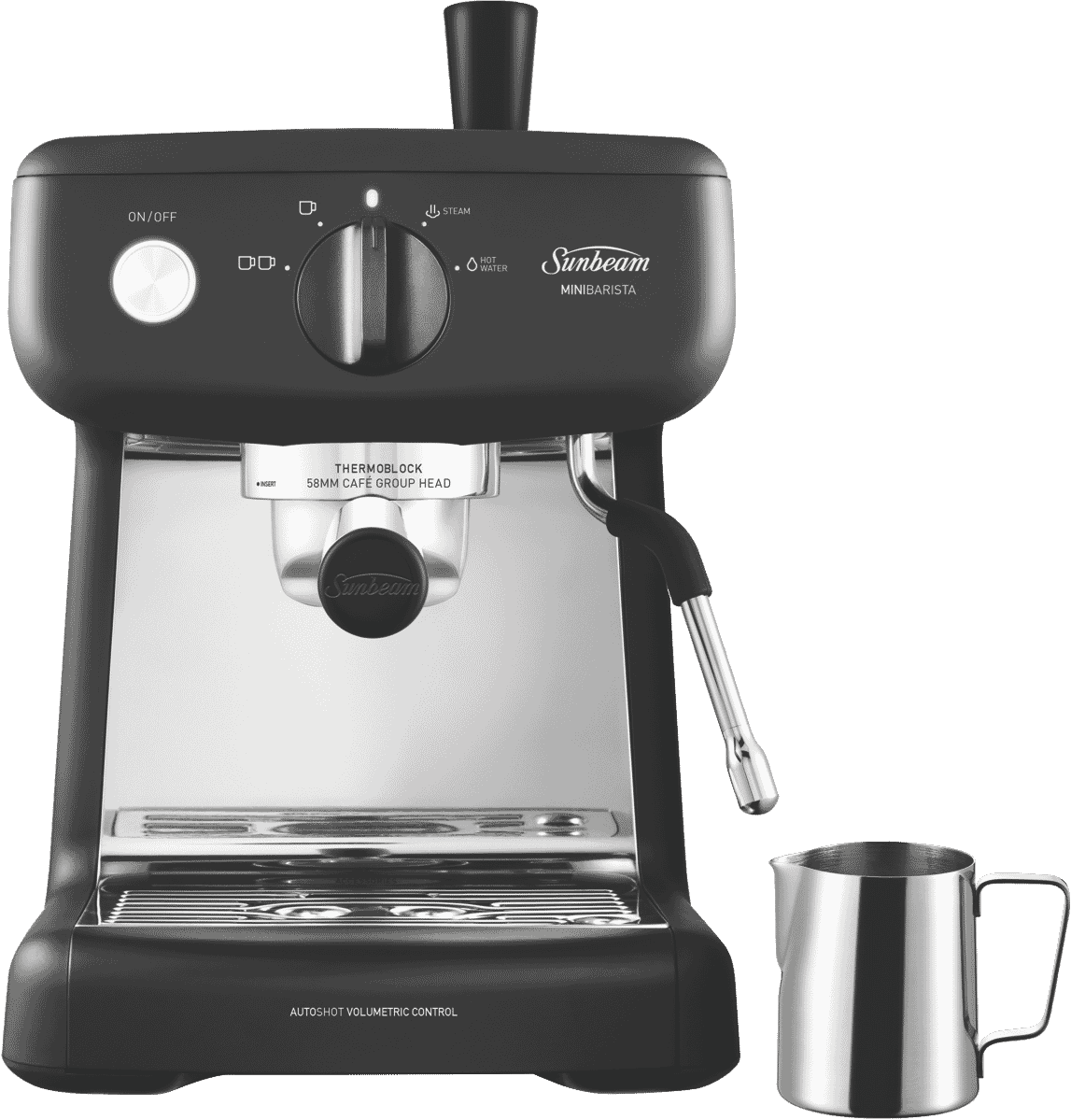 Sunbeam EM4300K Mini Barista Espresso Machine Black at The Good Guys
